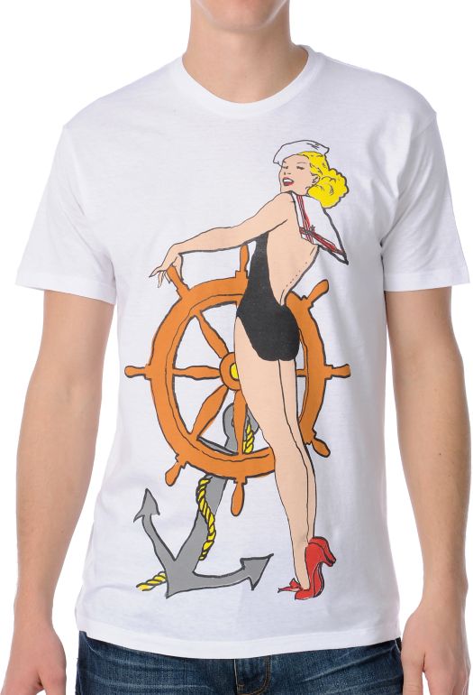 Empyre Nauty Girl White Tee Shirt
