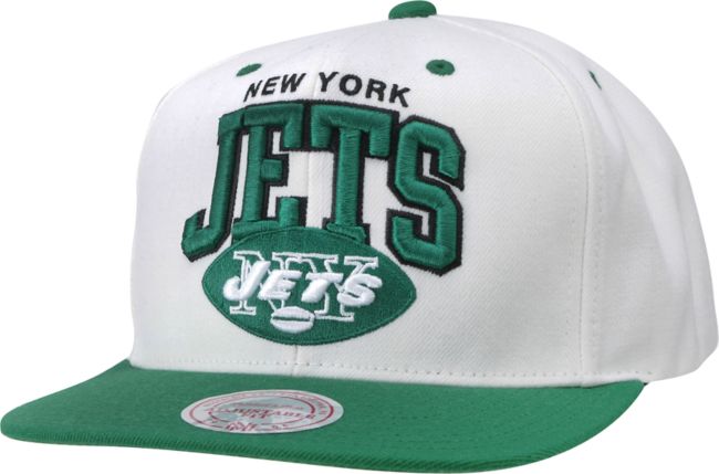 NFL Mitchell & Ness Jets White Arch Snapback Hat
