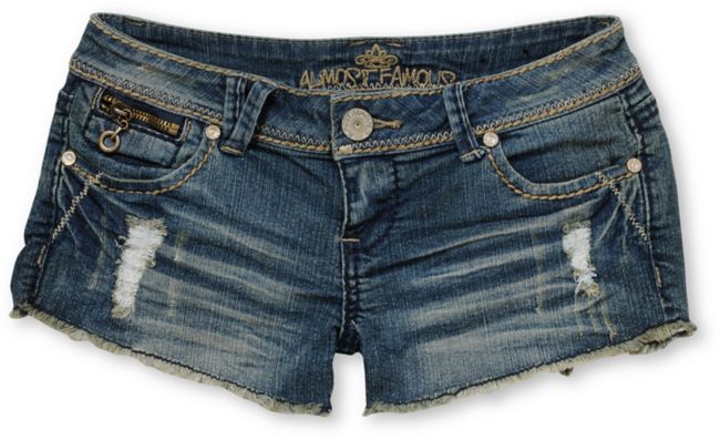 Almost Famous Natalie Cut Off Denim Shorts