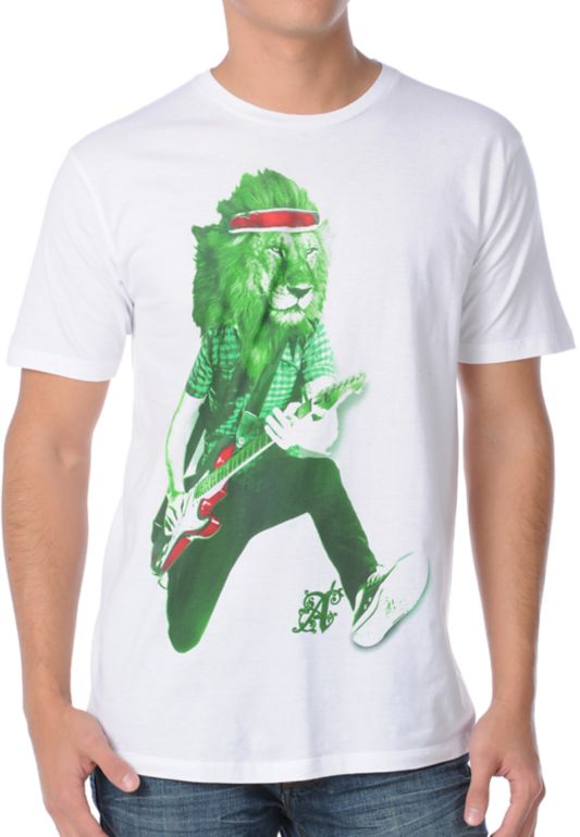 A-Lab Leo On Guitar White Tee Shirt