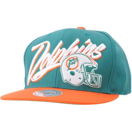 NFL Mitchell & Ness Dolphins Vice Snapback Hat