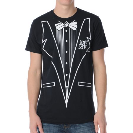 A-Lab Draper Black & White Tuxedo Tee Shirt