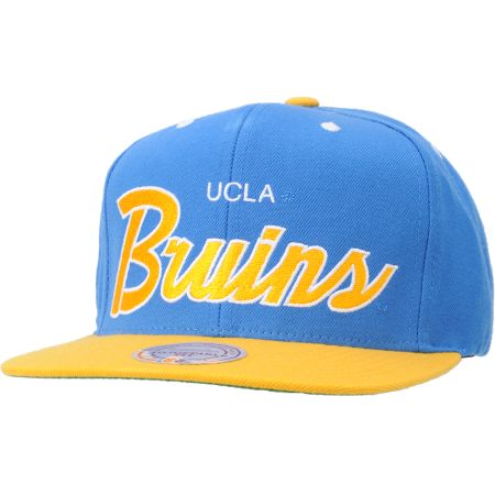 NCAA Mitchell & Ness UCLA Script Snapback Hat