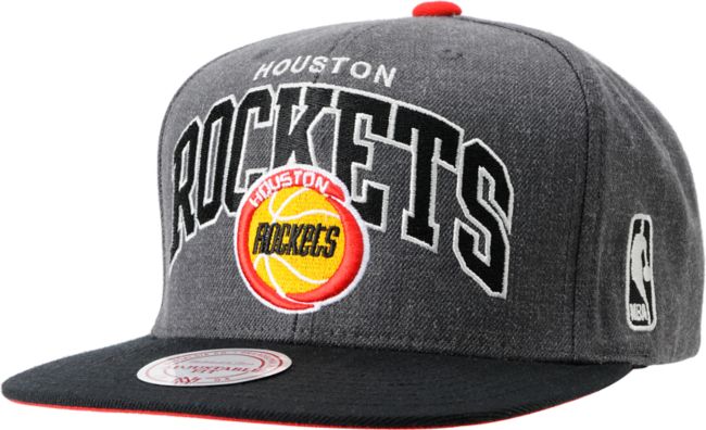 NBA Houston Rockets Mitchell & Ness Charcoal Snapback Hat