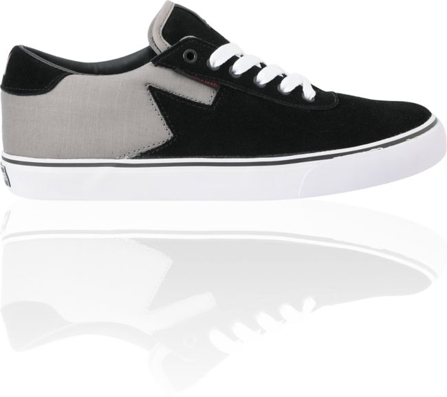 Dekline Scout Black, Grey & Burgundy Suede & Canvas Skate Shoe