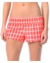 Hurley Girls Super Suede Beachrider Red Plaid  Board Shorts