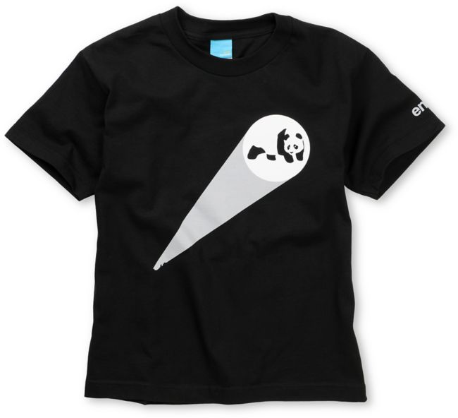 Enjoi Distress Signal Boys Black Tee Shirt