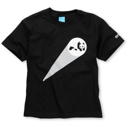 Enjoi Distress Signal Boys Black Tee Shirt 