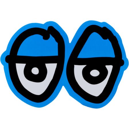 Krooked Eyes Blue Medium Size Sticker