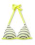 Gossip Double Dare Neon, Grey & White Molded Halter Bikini Top