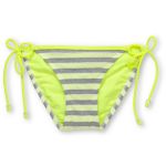 Gossip Double Dare Neon, Grey & White Tie Side Bikini Bottom