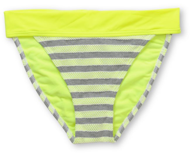 Gossip Double Dare Neon, Grey & White Fold Over Bikini Bottom