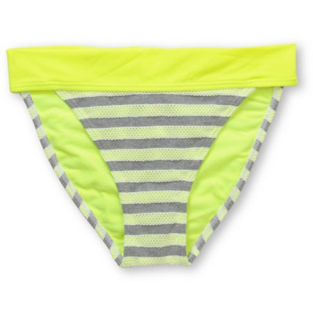 Gossip Double Dare Neon, Grey & White Fold Over Bikini Bottom