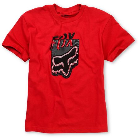 Fox Dedicate Boys Red Tee Shirt 