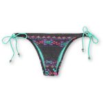 Raisins Total Eclipse Grey & Turquoise Tie Bikini Bottom