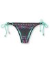 Raisins Total Eclipse Grey & Turquoise Tie Bikini Bottom
