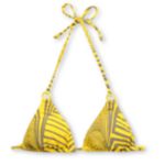 Island Soul Shaka Love Yellow Triangle Bikini Top
