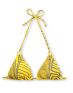 Island Soul Shaka Love Yellow Triangle Bikini Top