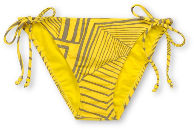 Island Soul Shaka Love Yellow Tie Bikini Bottom