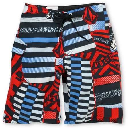 Volcom Boys Maguro Red Print Board Shorts 