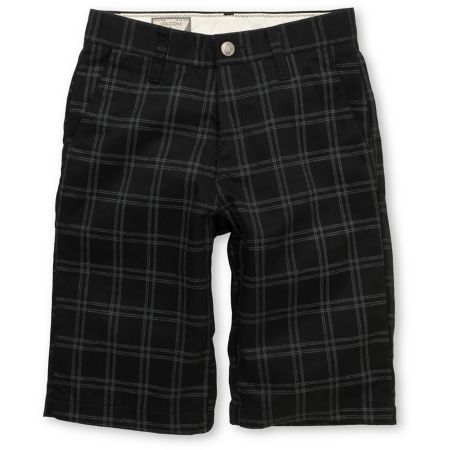 Volcom Boys Frickin Plaid Black Chino Shorts
