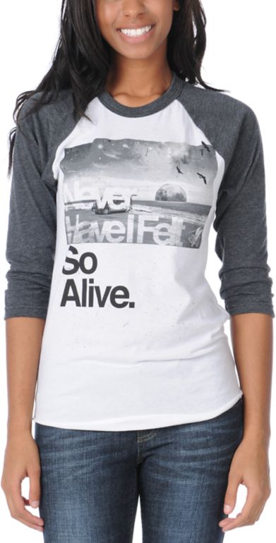 Glamour Kills Hunting To Feel Charcoal Baseball Tee Shirt