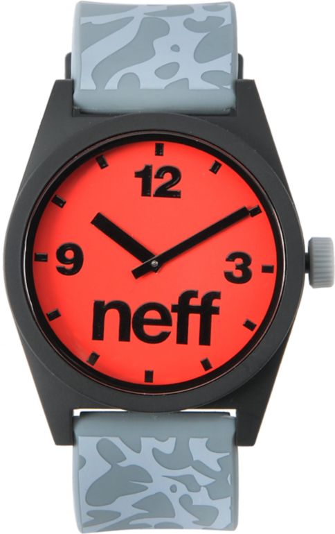 Neff Daily Krinkle Grey & Red Analog Watch