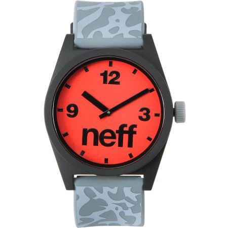 Neff Daily Krinkle Grey & Red Analog Watch 