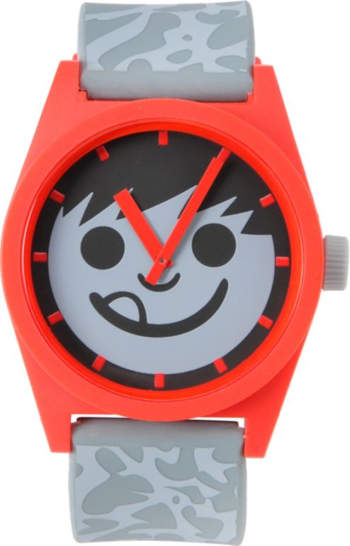 Neff Daily Krinkle Red & Grey Analog Watch