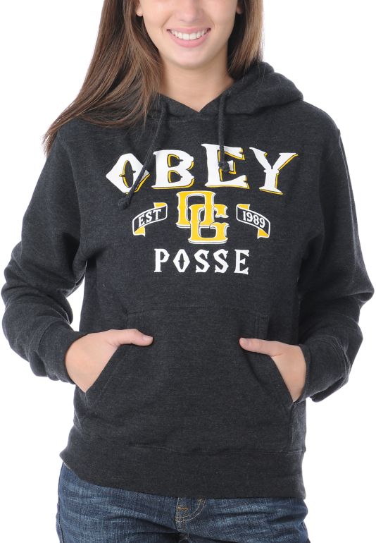 Obey Girls Sandlot Grey Pullover Hoodie