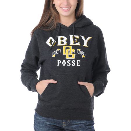 Obey Girls Sandlot Grey Pullover Hoodie