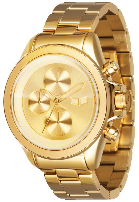 Vestal ZR-2 Polished Gold Chronograph Watch