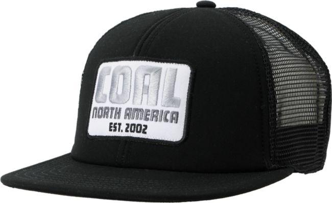 Coal Nelson Black Trucker Snapback Hat
