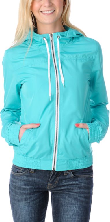 Zine Girls Ceramic Blue Windbreaker Jacket
