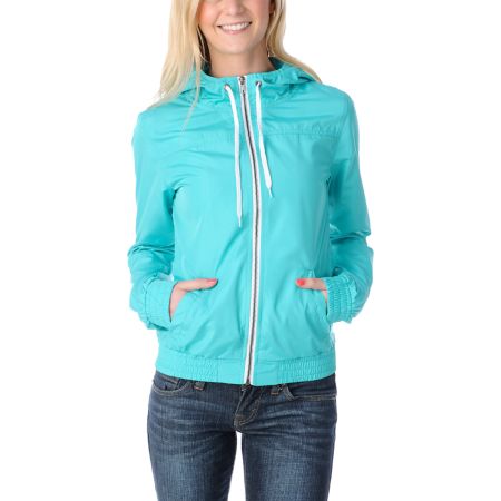 Zine Girls Ceramic Blue Windbreaker Jacket