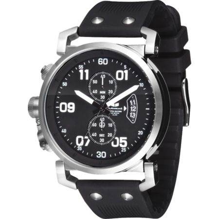 Vestal USS Observer Black & Silver Chronograph Watch