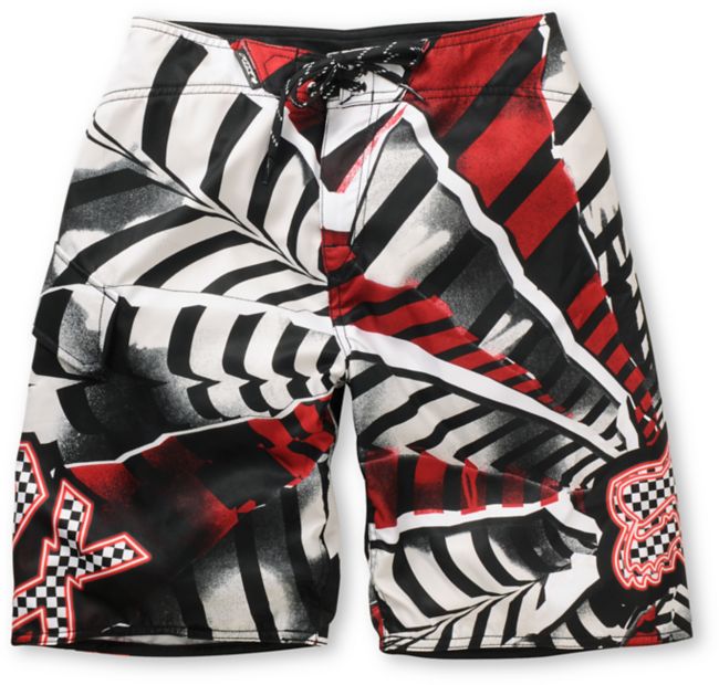 Fox Boys Shattered Red Board Shorts