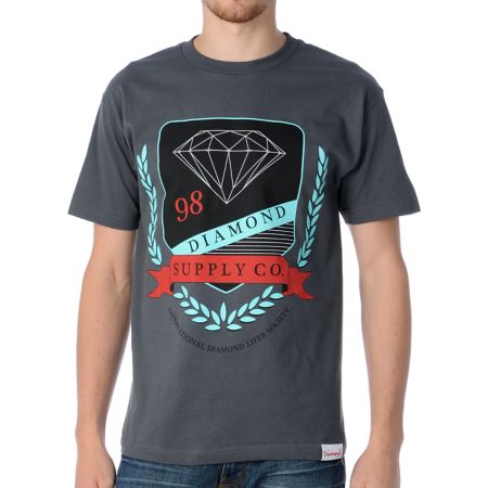 Diamond Supply Society Charcoal Tee Shirt