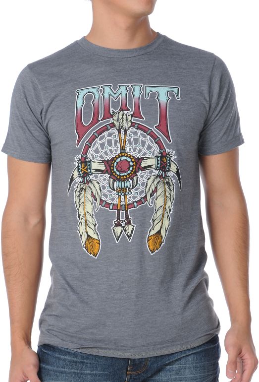 Omit Catch A Dream Heather Charcoal Tee Shirt
