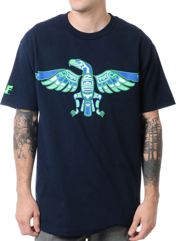 Cake Face Native Navy Blue Tee Shirt