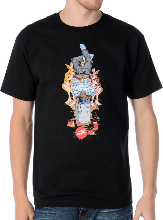 Skate Mental Keg Stand B Black Tee Shirt