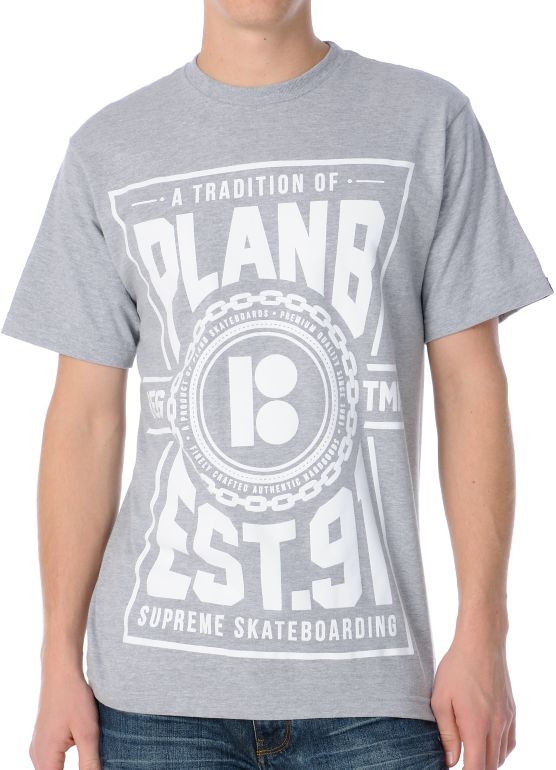 Plan B Trademark Grey Tee Shirt