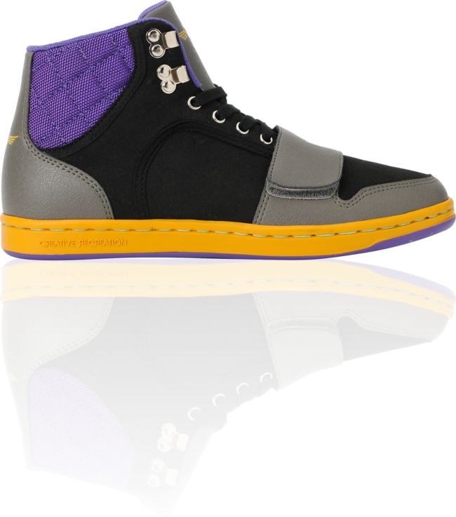 Creative Recreation Cesario XVI Black, Grey, & Purple Shoes