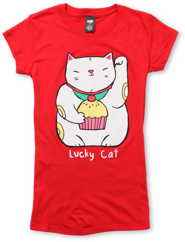 Ralik Lucky Cat Girls Scratch and Sniff Tee Shirt