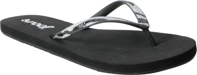 Reef Stargazer Black Zebra Sparkle Sandals