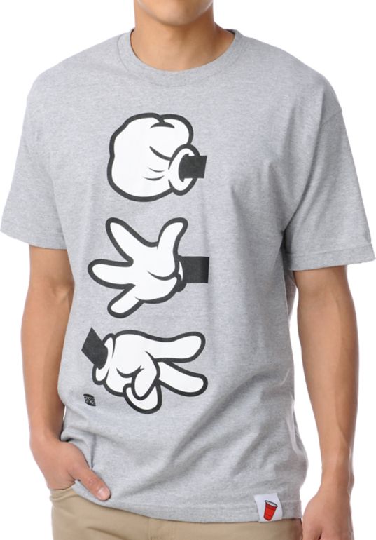 Booger Kids Rock, Paper, Cut Grey Tee Shirt