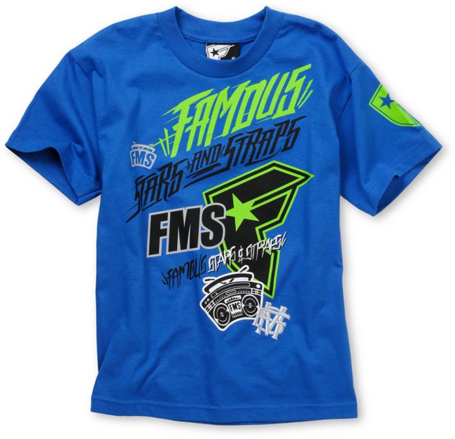 Famous Stars & Straps Swish Boys Blue Tee Shirt