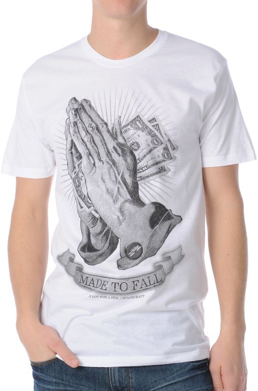 Spacecraft Pray For More White Tee Shirt