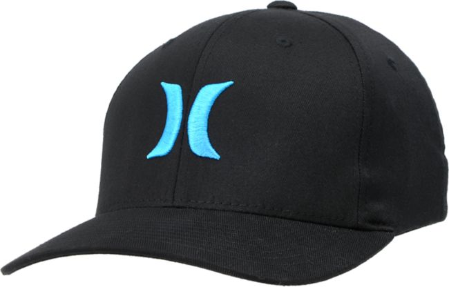 Hurley One And Only Black & Cyan Flexfit Hat