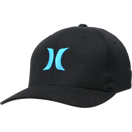 Hurley One And Only Black & Cyan Flexfit Hat